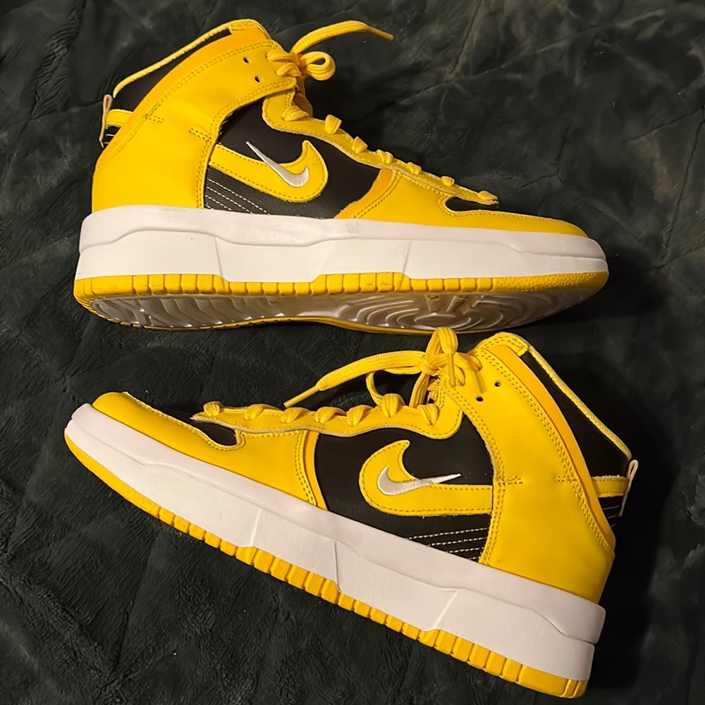 Yellow Nike “high up” dunks